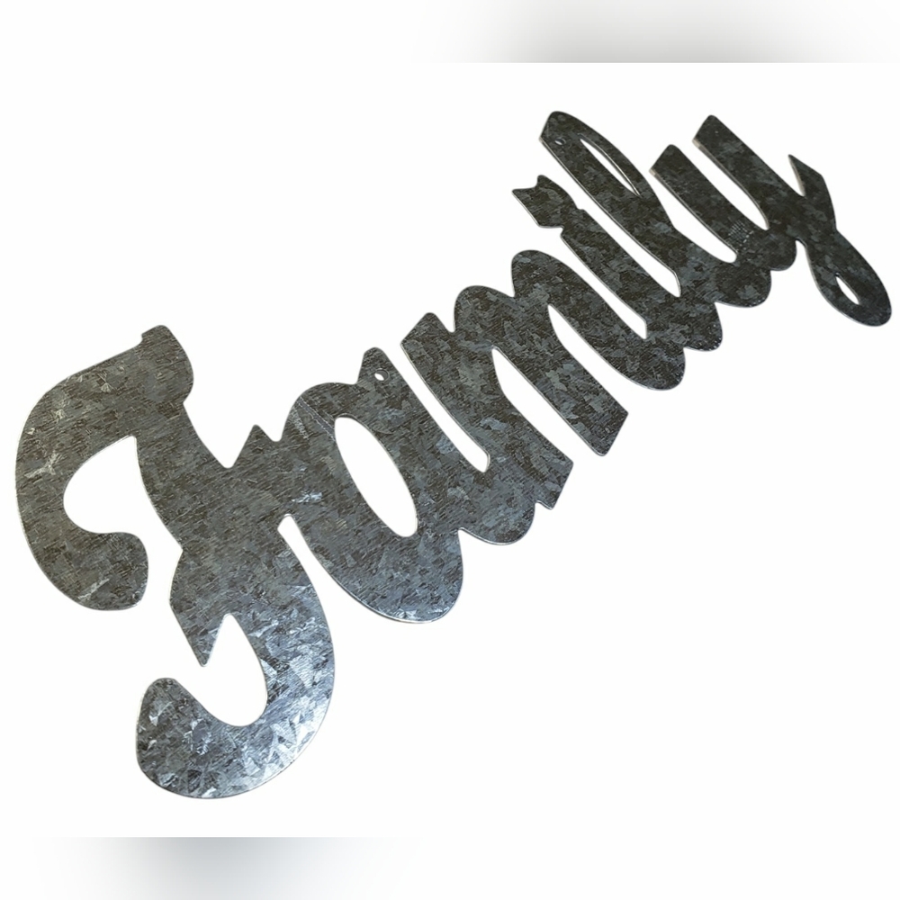 Metal "Family" Sign ~11.5in
